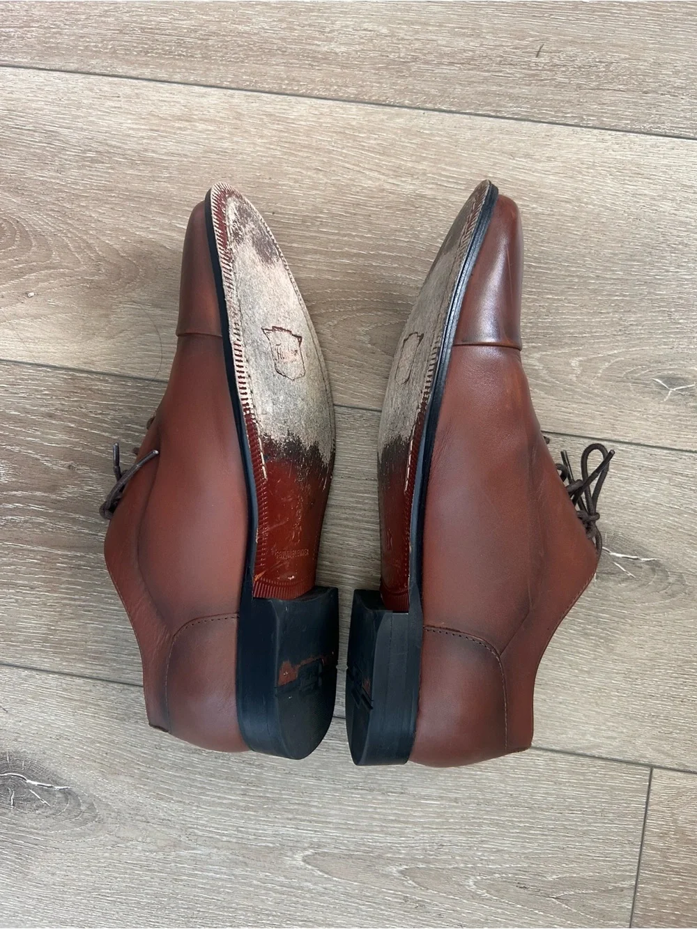 Florsheim Brown Leather Cap Toe Oxford Dress Shoes. Size 8.5M